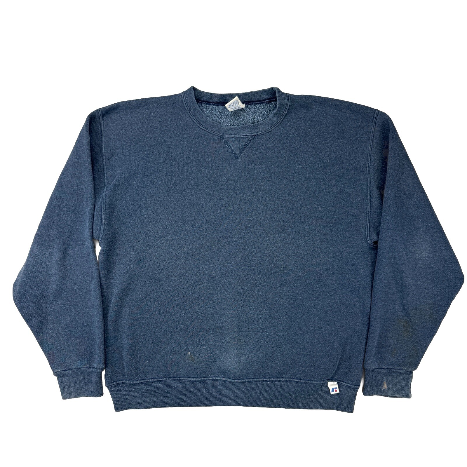 Vtg Russell Athletic Sweatshirt Mens Medium Blue Pullover Blank Crewneck (Paint) Vtg Russell Athletic Sweatshirt Mens Medium Blue Pullover Blank Crewneck (Paint)