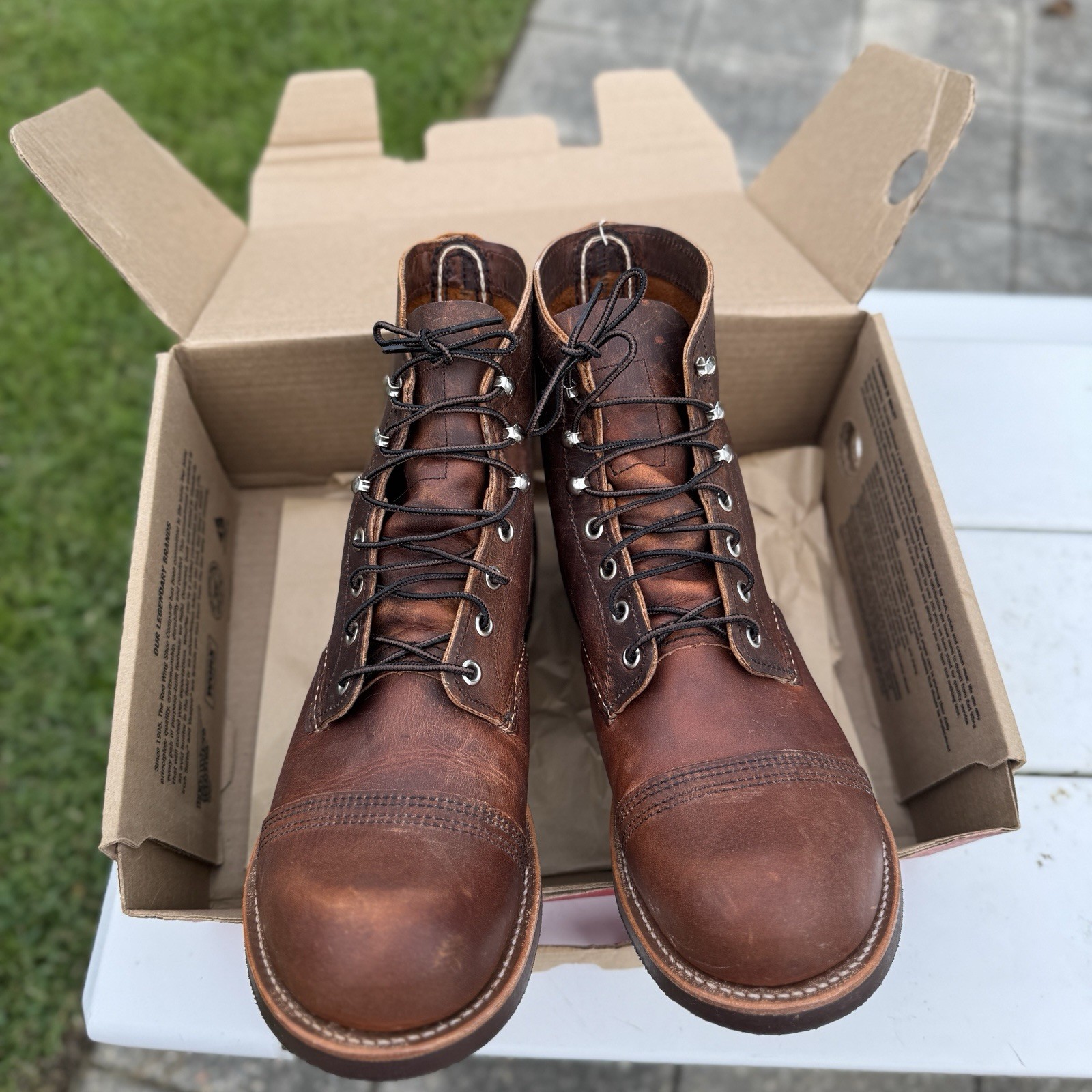 Red Wing Shoes Iron Ranger 8085 Brown Leather Lace-Up Boots Men\'s US 10 Red Wing Shoes Iron Ranger 8085 Brown Leather Lace-Up Boots Men\'s US 10