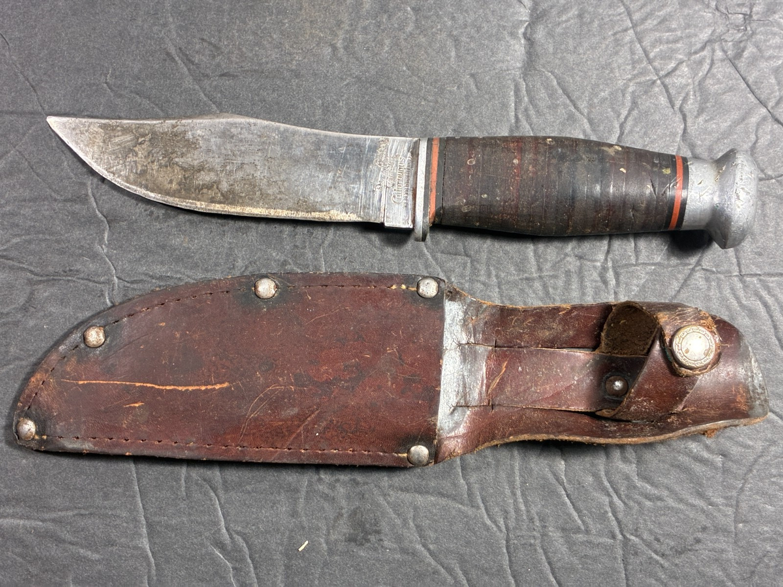Vintage Cattaraugus Fixed Blade “The Better Quality Knife” with Sheath Vintage Cattaraugus Fixed Blade “The Better Quality Knife” with Sheath