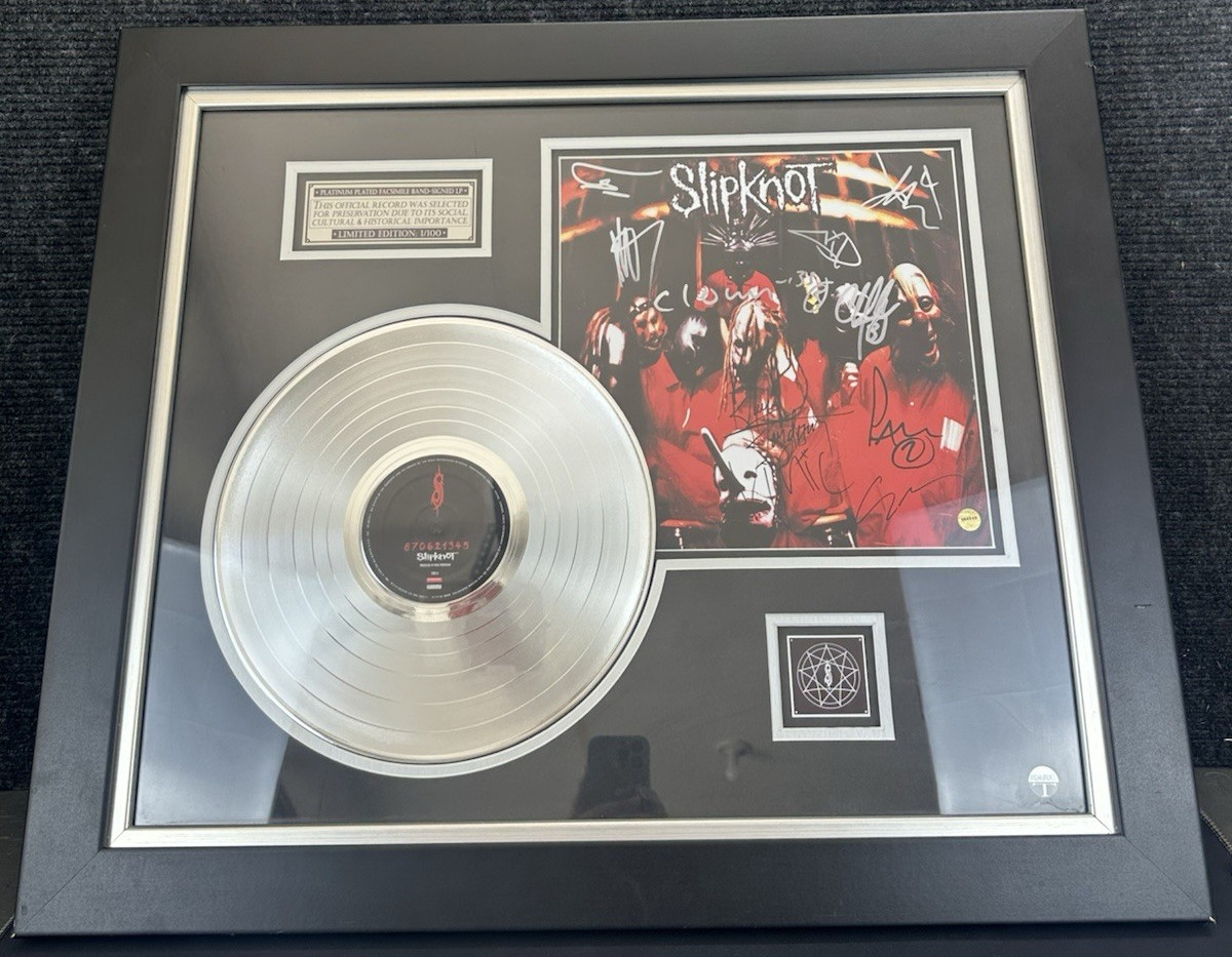 Slipknot The Subliminal Verses Platinum LP RARE-T Facsimile Signed 1/100