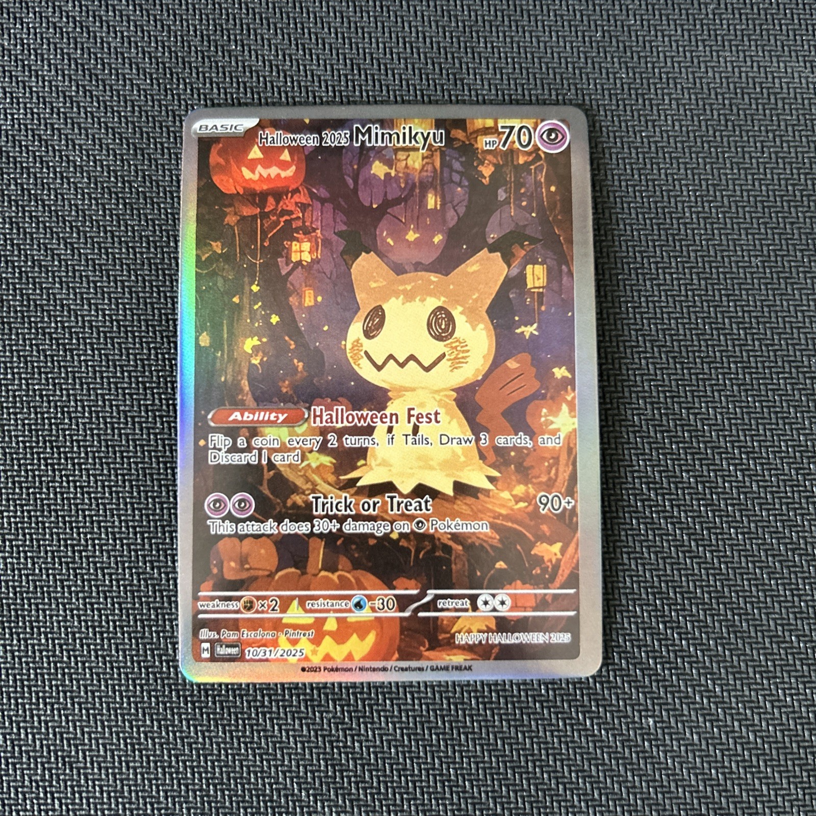 Pokemon Mimikyu Special Doujin Art Holo Card Pokemon Mimikyu Special Doujin Art Holo Card
