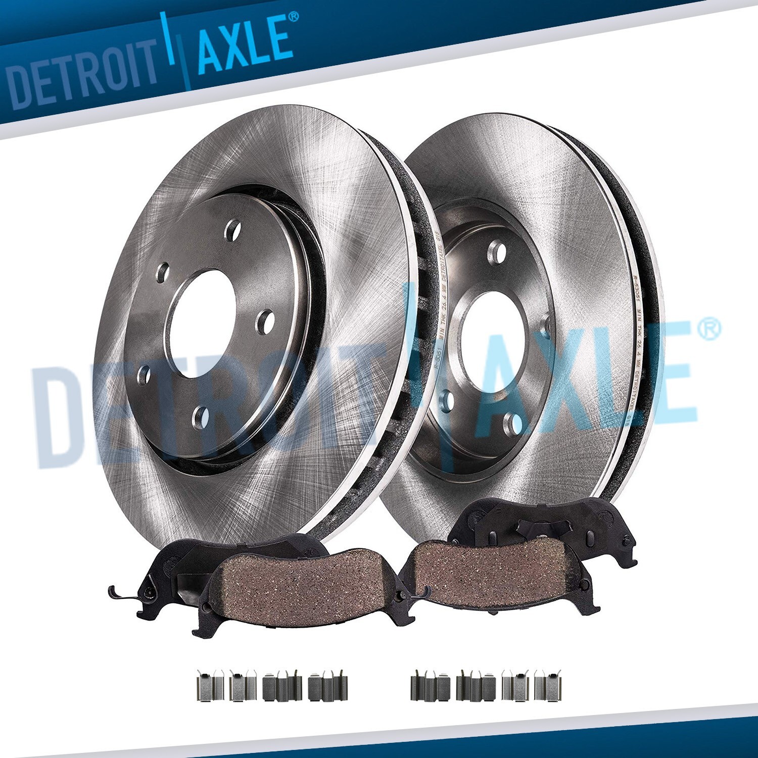 11.10 inch (282mm) Front Brake Rotors & Ceramic Brake Pads Kit for Ford Windstar