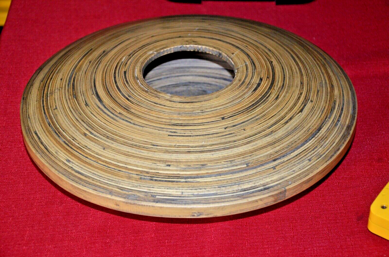 Vintage Turned and Lacquered Wooden Bowl Sculpture 15\ Vintage Turned and Lacquered Wooden Bowl Sculpture 15\