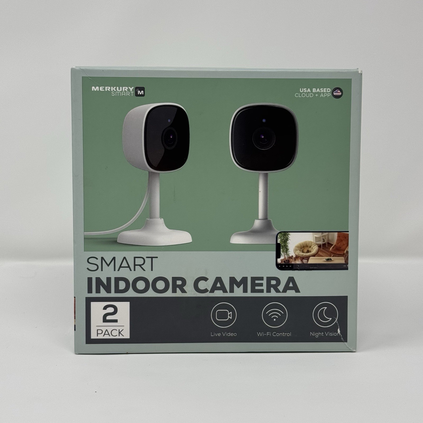 Merkury 2 Pack Indoor Smart Camera 1080P night vision Merkury 2 Pack Indoor Smart Camera 1080P night vision