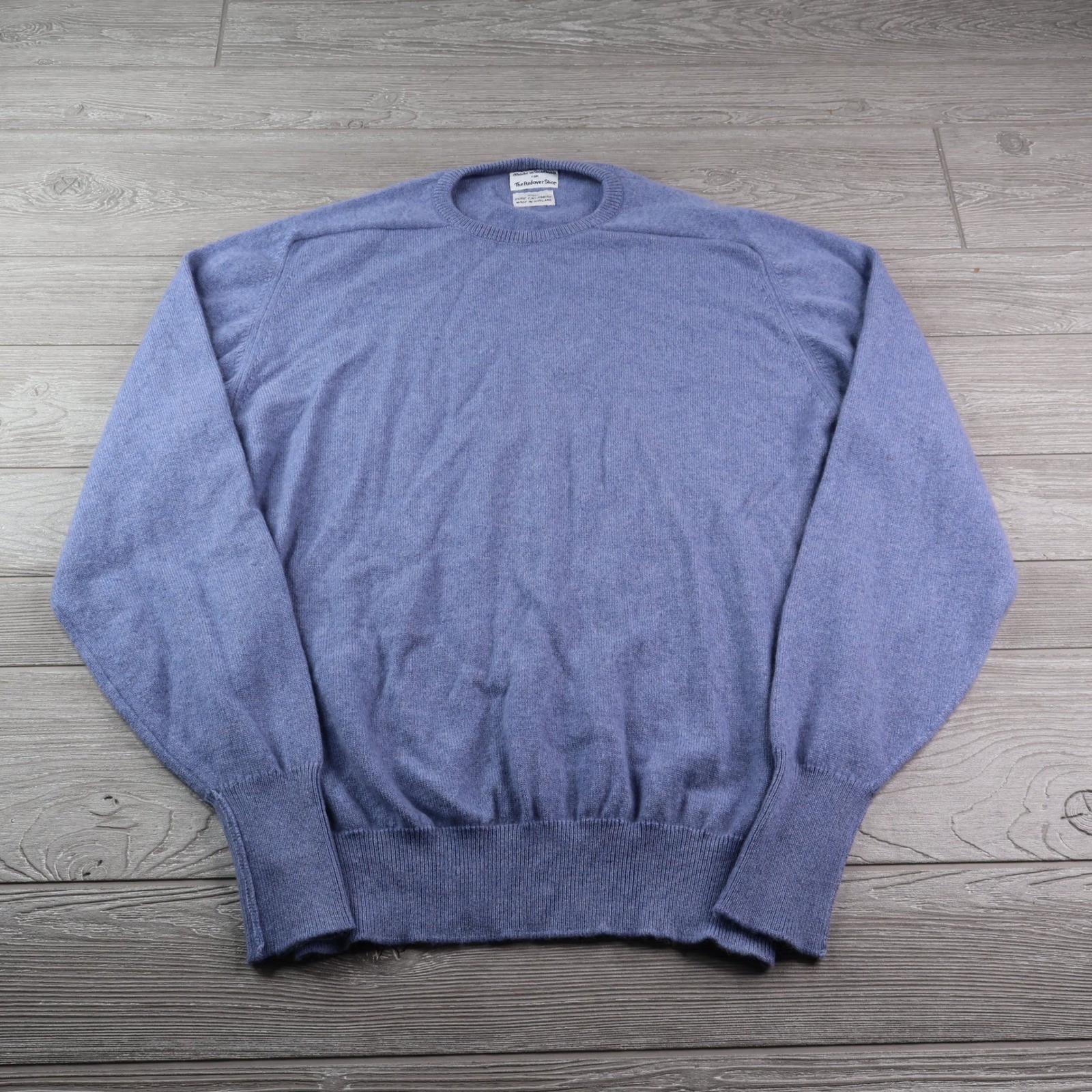The Andover Shop Cashmere Sweater Mens Medium Blue Crew Neck Made in Scotland The Andover Shop Cashmere Sweater Mens Medium Blue Crew Neck Made in Scotland