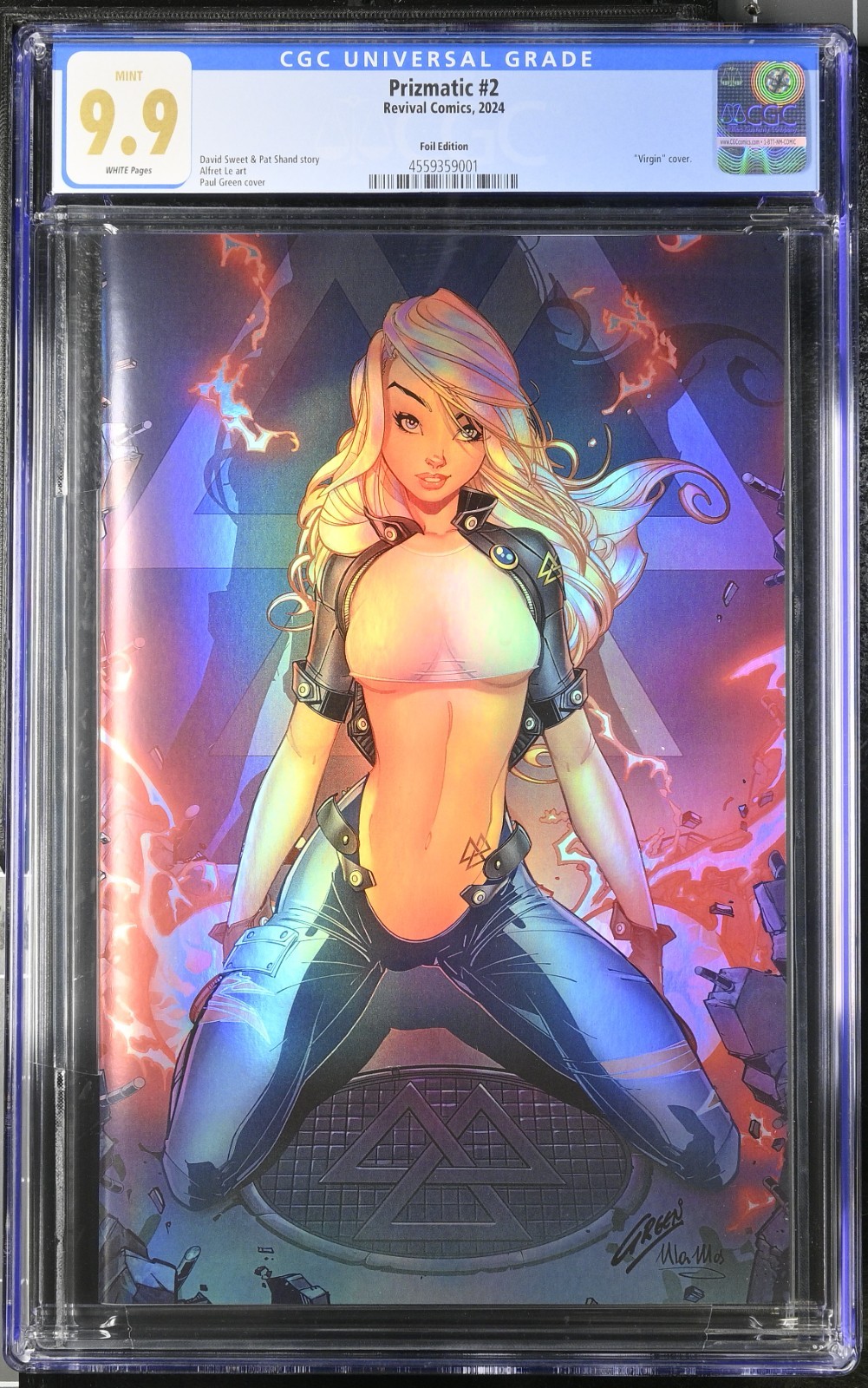 Prizmatic CGC 9.9 Foil Edition Revival Comics Paul Green 2024 Virgin Cover #2