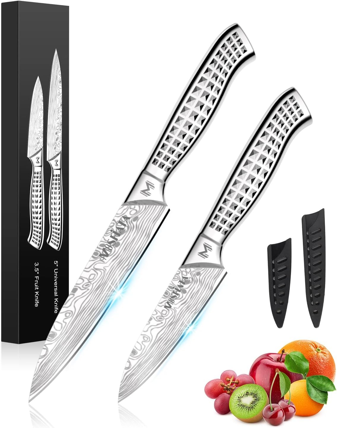 2pcs knife set，Stainless Steel Handle, Knives Set for Kitchen, Chef Knife Set