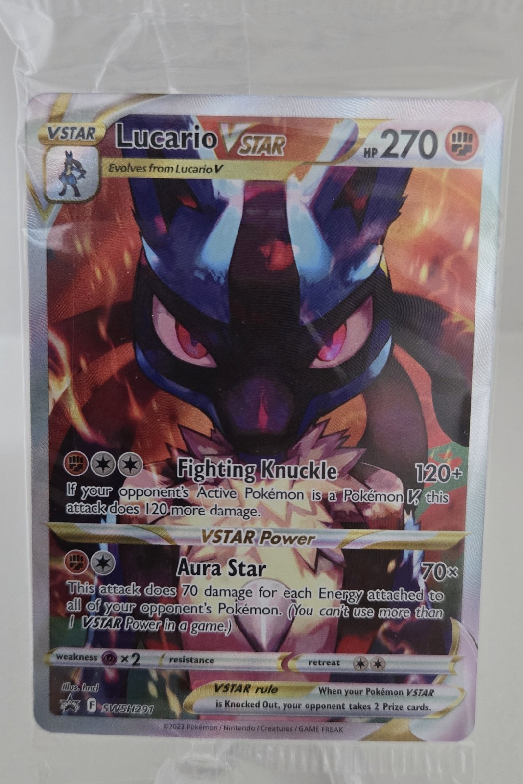 Pokemon Lucario VSTAR SWSH291 Promo Holo Factory Sealed