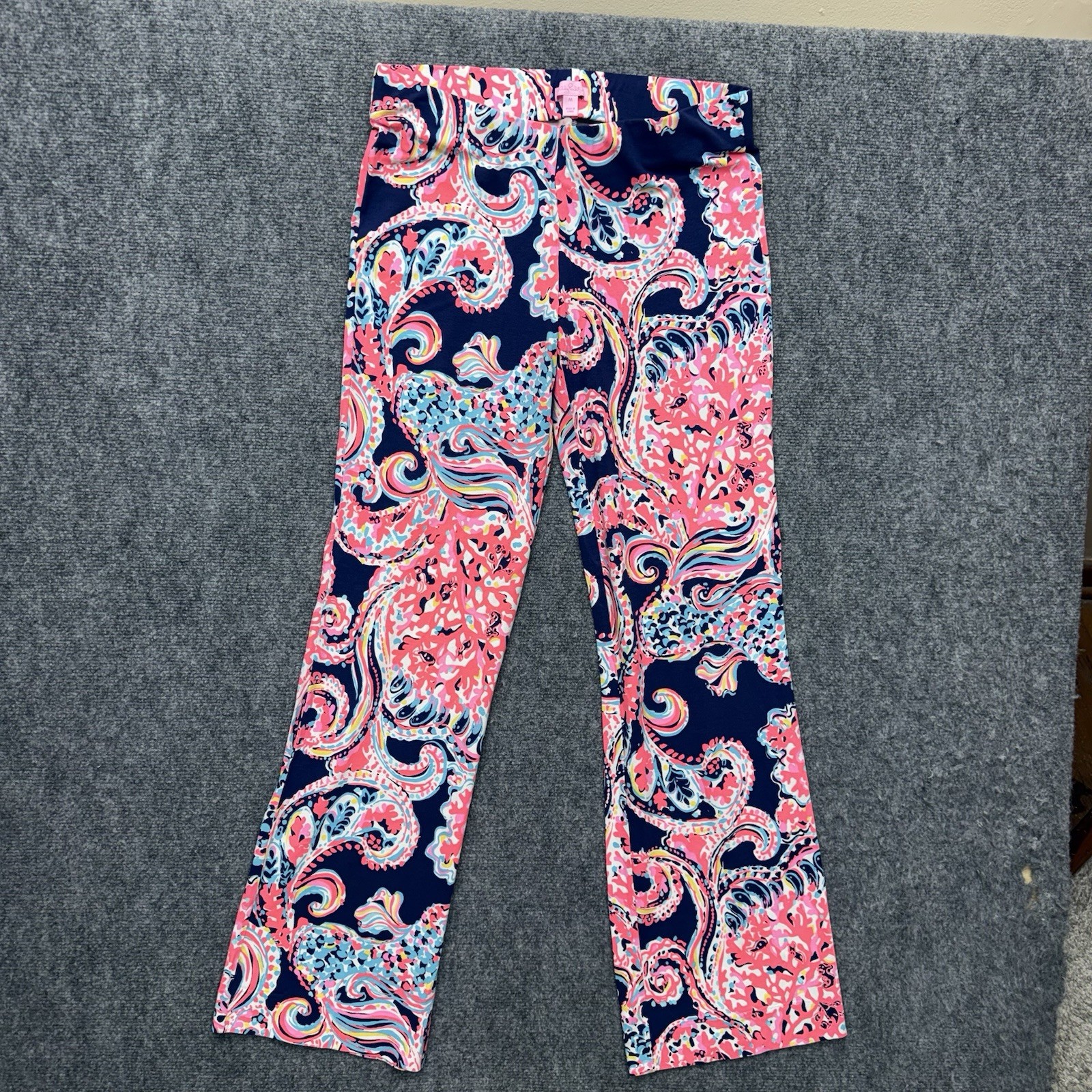 Lilly Pulitzer Georgia May Palazzo Pants Medium pop up for the halibut (30x35)