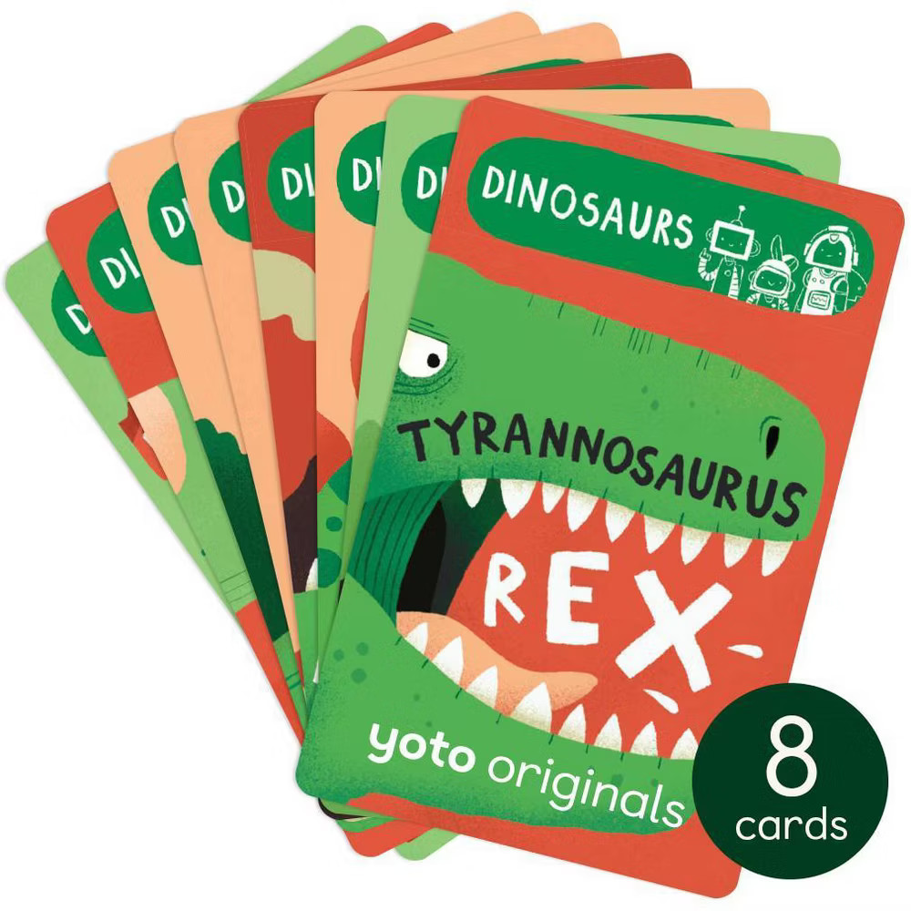 8pk Yoto BrainBots Dinosaurs Audio Card Collection Educational Ages 6-12