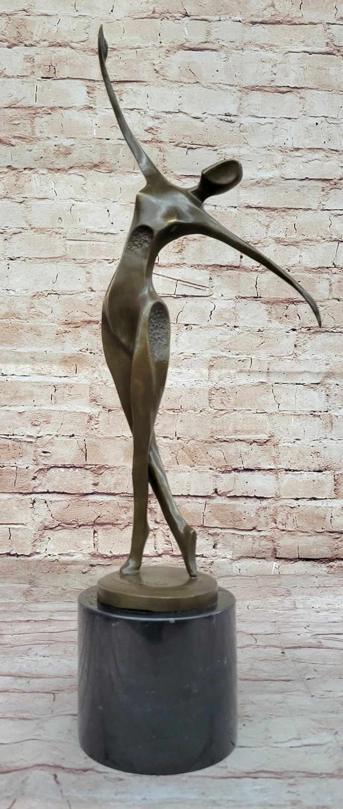 Abstract Modern Art Mid Century Dancer Genuine Bronze Sculpture by Milo Statue
