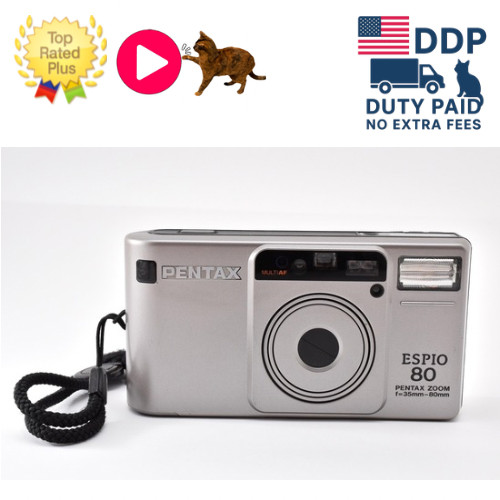 Tested [Near MINT] PENTAX ESPIO 80 ZOOM 35mm AF Point & Shoot Camera From JAPAN