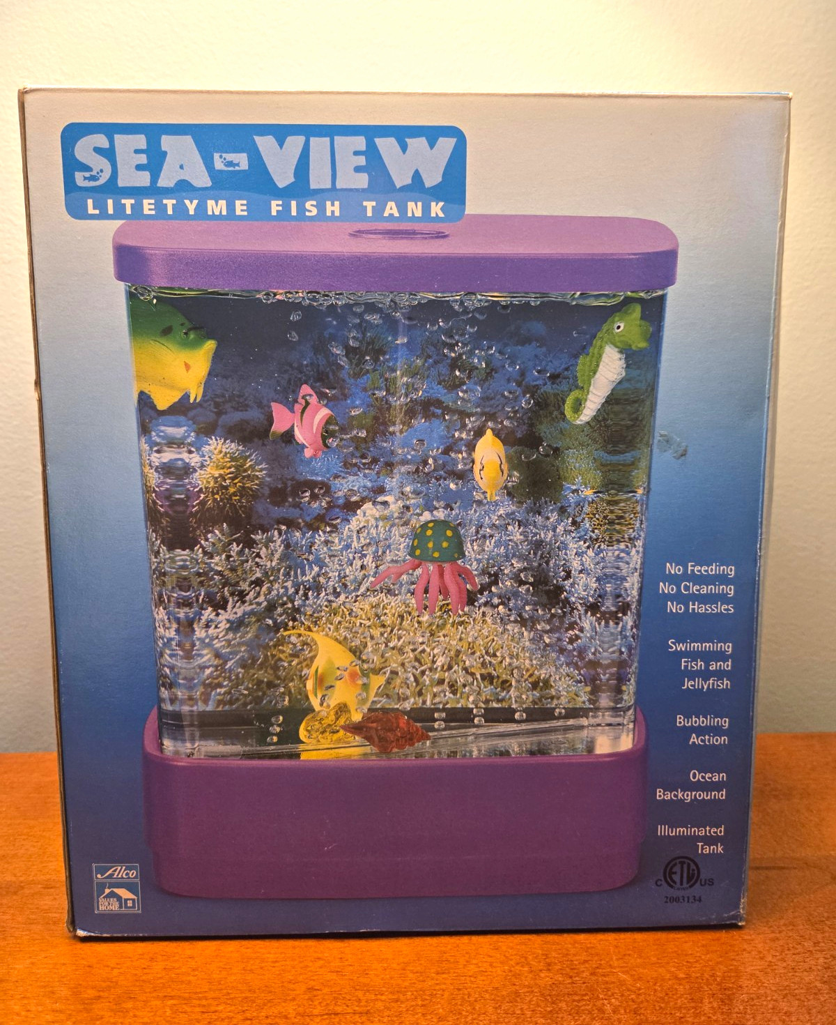 RARE Vintage Alco Sea-View Litetyme 0.7 gal Illuminated Bubbling Aquarium NEW