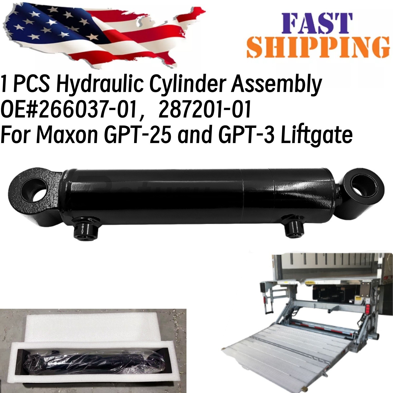 1PCS Hydraulic Cylinder FOR Maxon GPT-25 / GPT-3 Liftgate 266037-01 287201-01