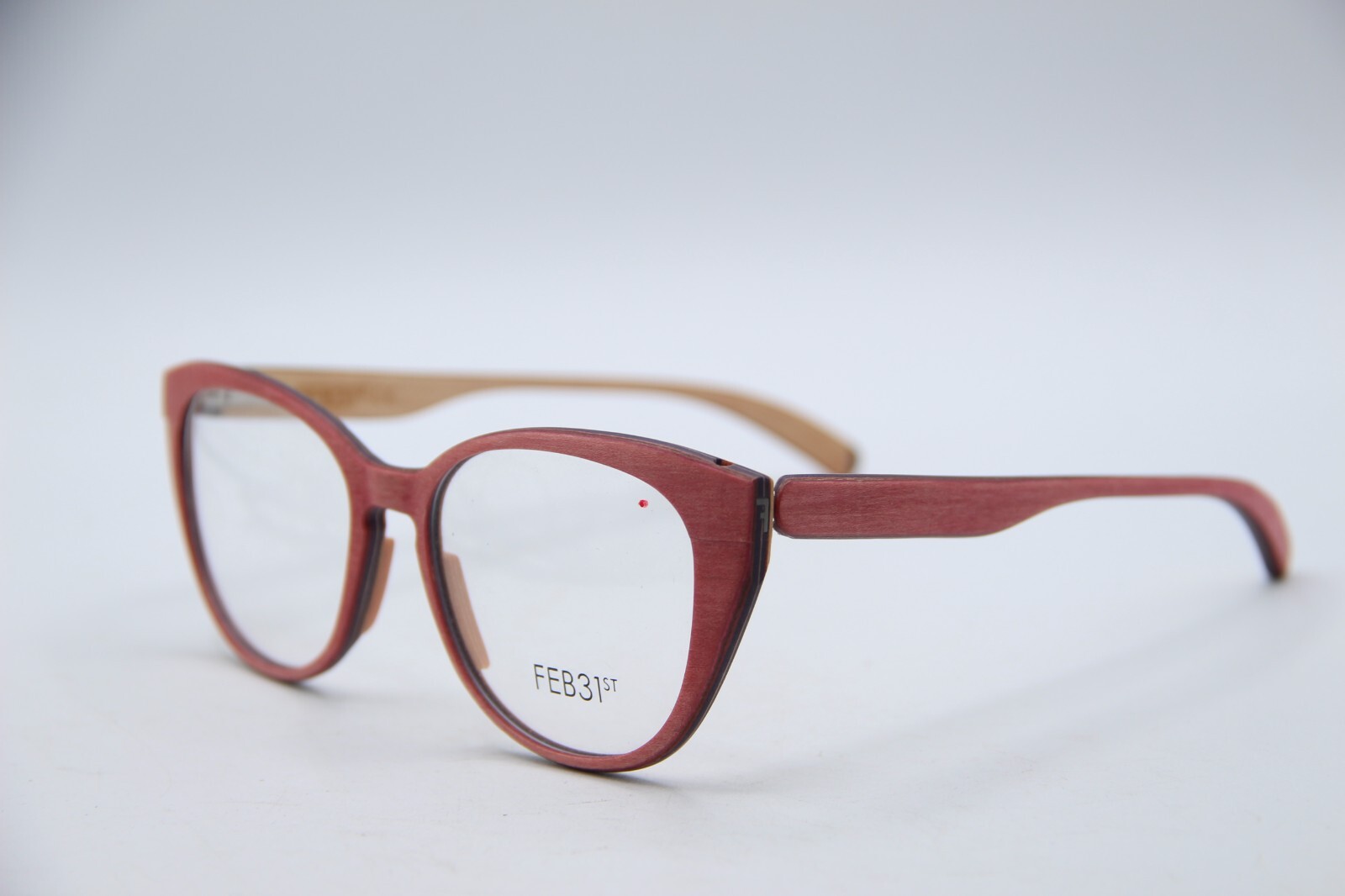 NEW FEB 31ST MULLY C023529F10 PINK PURPLE BRN AUTHENTIC FRAMES EYEGLASSES 55-16