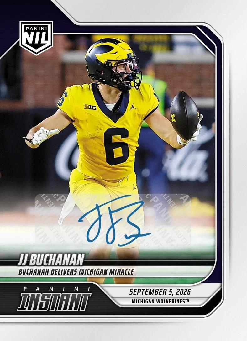 PRESALE JJ Buchanan - 2026 Panini Instant NIL Michigan Hail Mary Auto /99