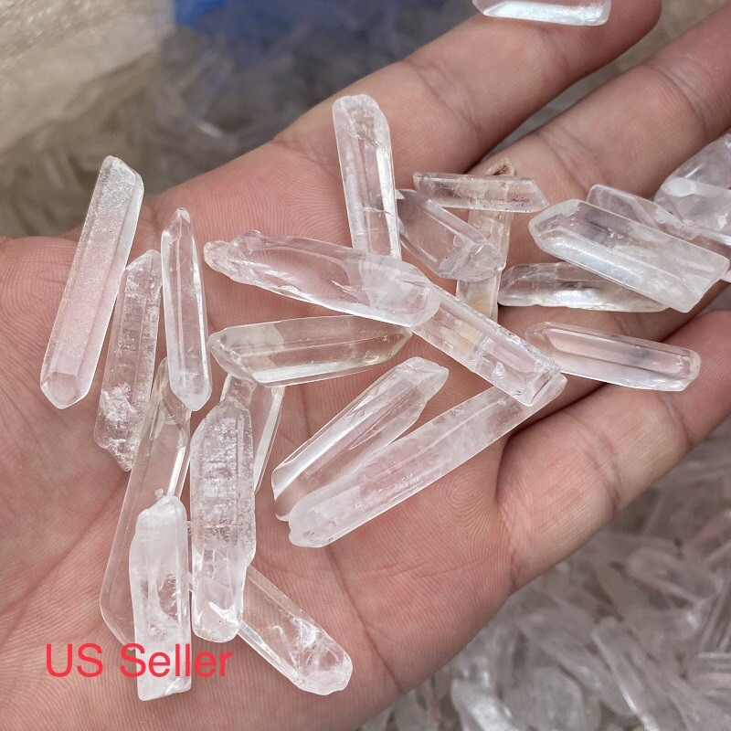 50g Tibet small Lot Natural Clear Quartz Crystal Points Wand Specimen US Fast 50g Tibet small Lot Natural Clear Quartz Crystal Points Wand Specimen US Fast