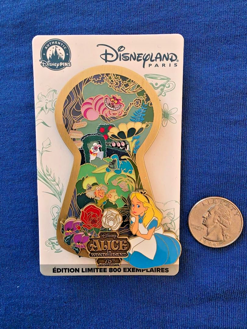 DLP Cast Cluster in a Keyhole Alice in Wonderland 75th Anniversary DISNEY PIN