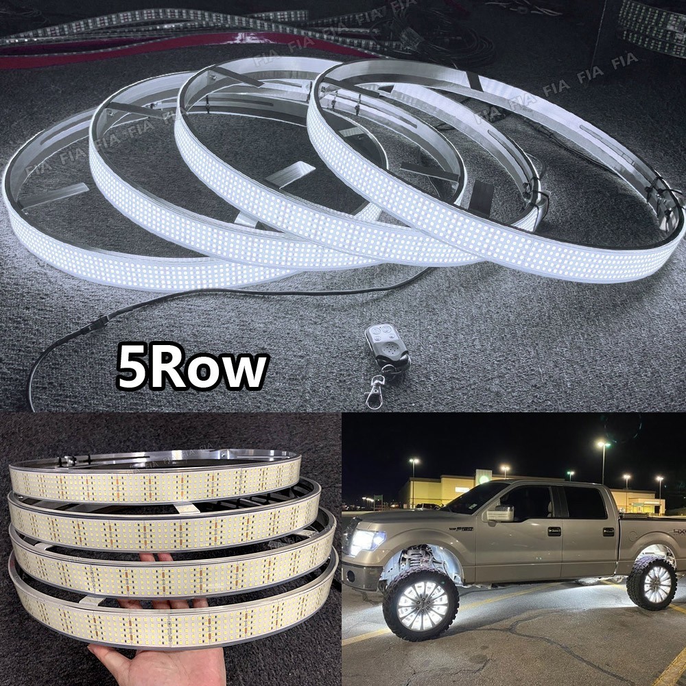 5 Row 17.5\'\' White High-density LED Truck Wheel Ring Lights Tire Light Brightest 5 Row 17.5\'\' White High-density LED Truck Wheel Ring Lights Tire Light Brightest