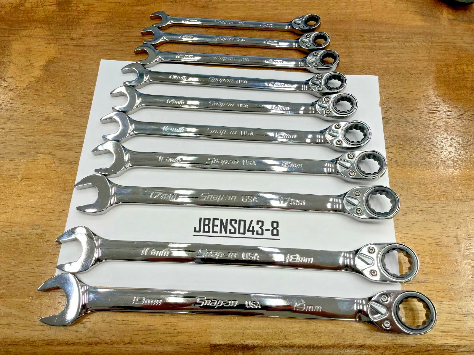 Snap-on Tools NEW 10pc 10mm to 19mm Reversible Ratcheting Wrench Set |SOXRRM710A