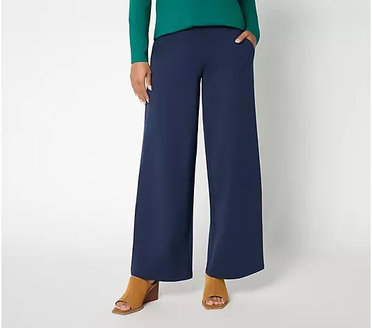 Denim & Co. Regular EasyWear French Terry Wide Leg Pants NWT A734035 Denim & Co. Regular EasyWear French Terry Wide Leg Pants NWT A734035