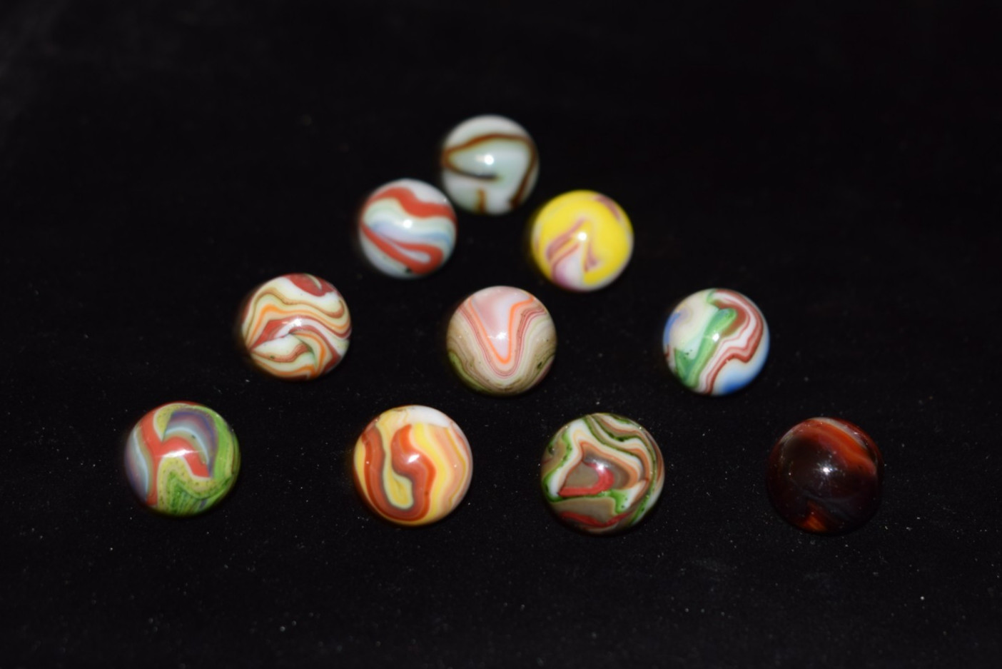 🧐👉 all top picks JABO/DAS Lot of 10 mixed runs collector marbles .718\