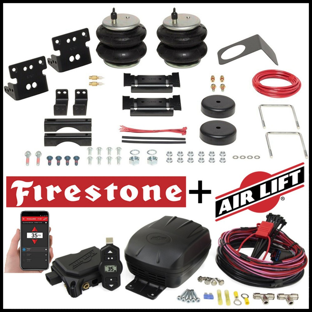 Firestone Rear Air Spring Bags / Air Lift Compressor Kit for 03-13 Ram 2500 3500