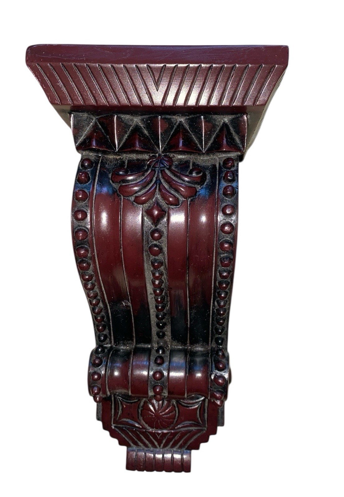 1 Pair Vtg Style Drapery Curtain Swag Holders Rich Mahogany Color Wall Brackets 1 Pair Vtg Style Drapery Curtain Swag Holders Rich Mahogany Color Wall Brackets