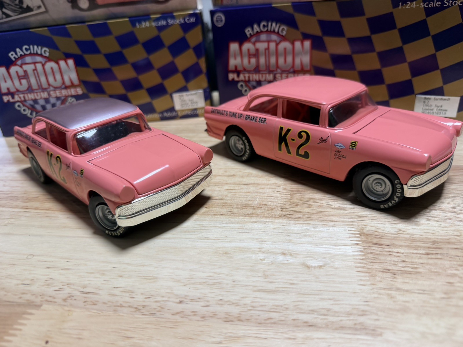 1956 Dale Earnhardt K2 Ford Vic 1:24 Action Pair Error car and corrected release 1956 Dale Earnhardt K2 Ford Vic 1:24 Action Pair Error car and corrected release