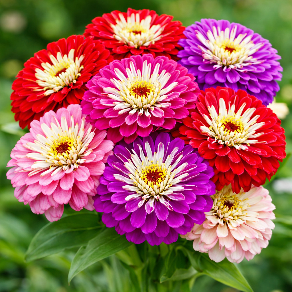 Zinnia METEOR SHOWER Mixed Colors 5 Zinnia METEOR SHOWER Mixed Colors 5