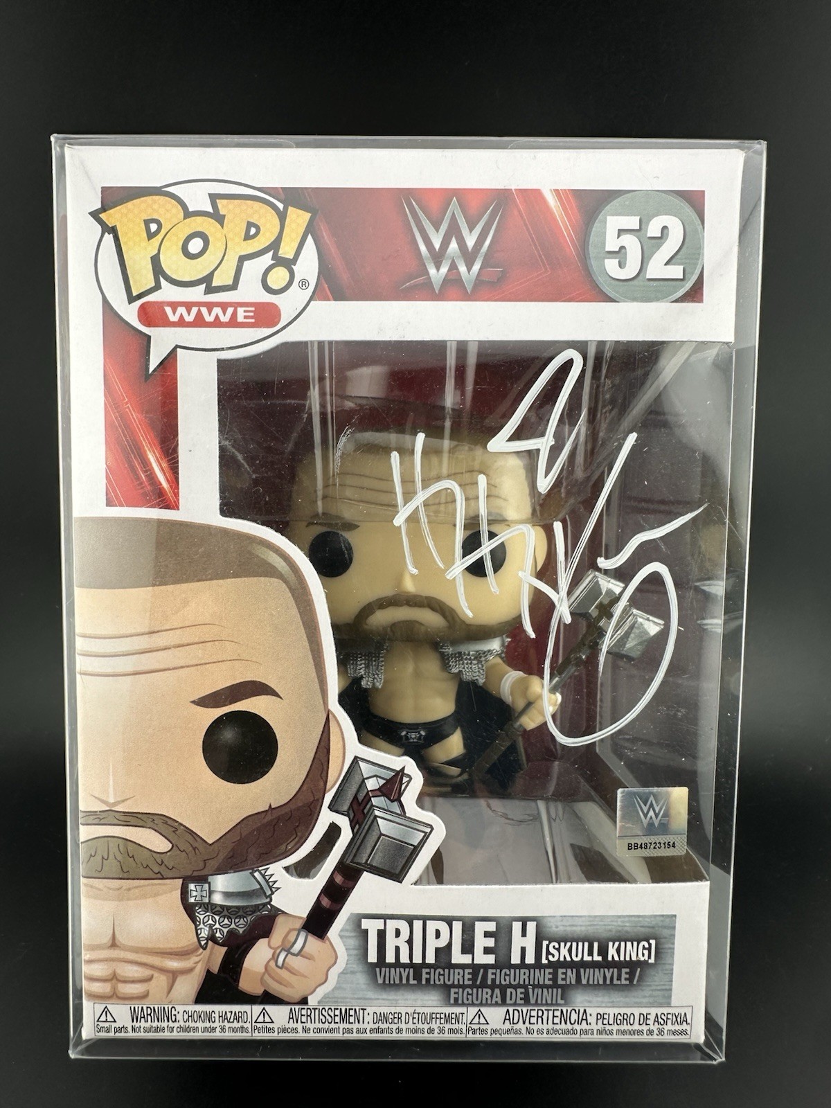 Triple H HHH Signed WWE Funko 52 WrestleMania Authentic Auto WWE STICKER COA Triple H HHH Signed WWE Funko 52 WrestleMania Authentic Auto WWE STICKER COA