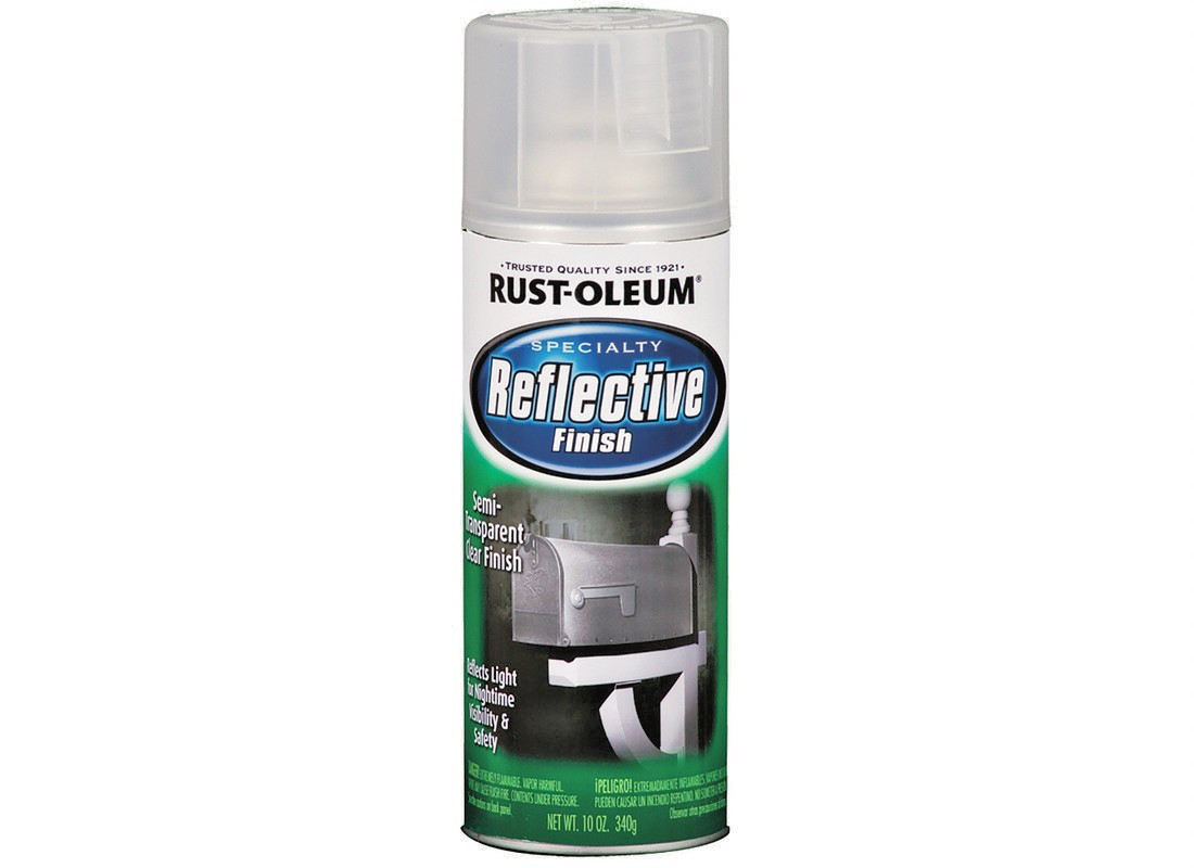 Rust-Oleum Reflective Finish Clear Spray Paint 10 oz Night Safety Plate Masker