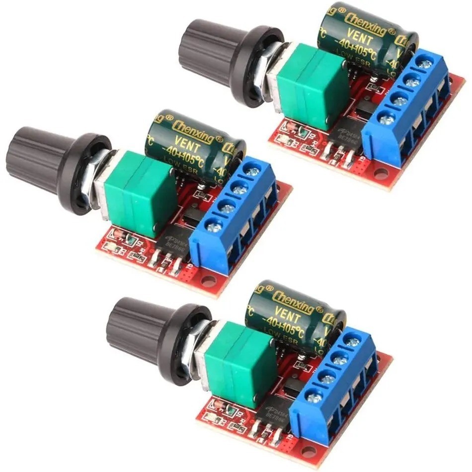 3pcs AOKIN DC Motor PWM Speed Controller 5-35V 5A Adjustable Module