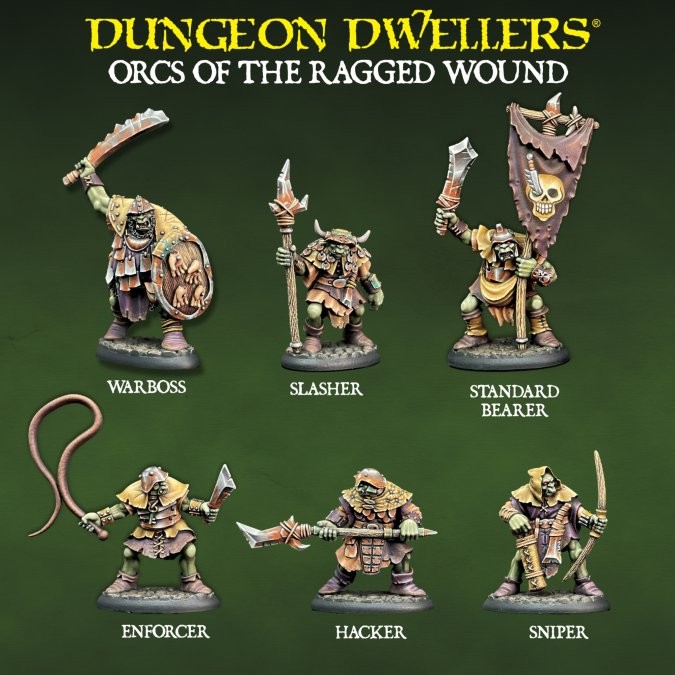 Reaper 07201 Orcs of the Ragged Wound (6) Dungeon Dwellers Reaper 07201 Orcs of the Ragged Wound (6) Dungeon Dwellers