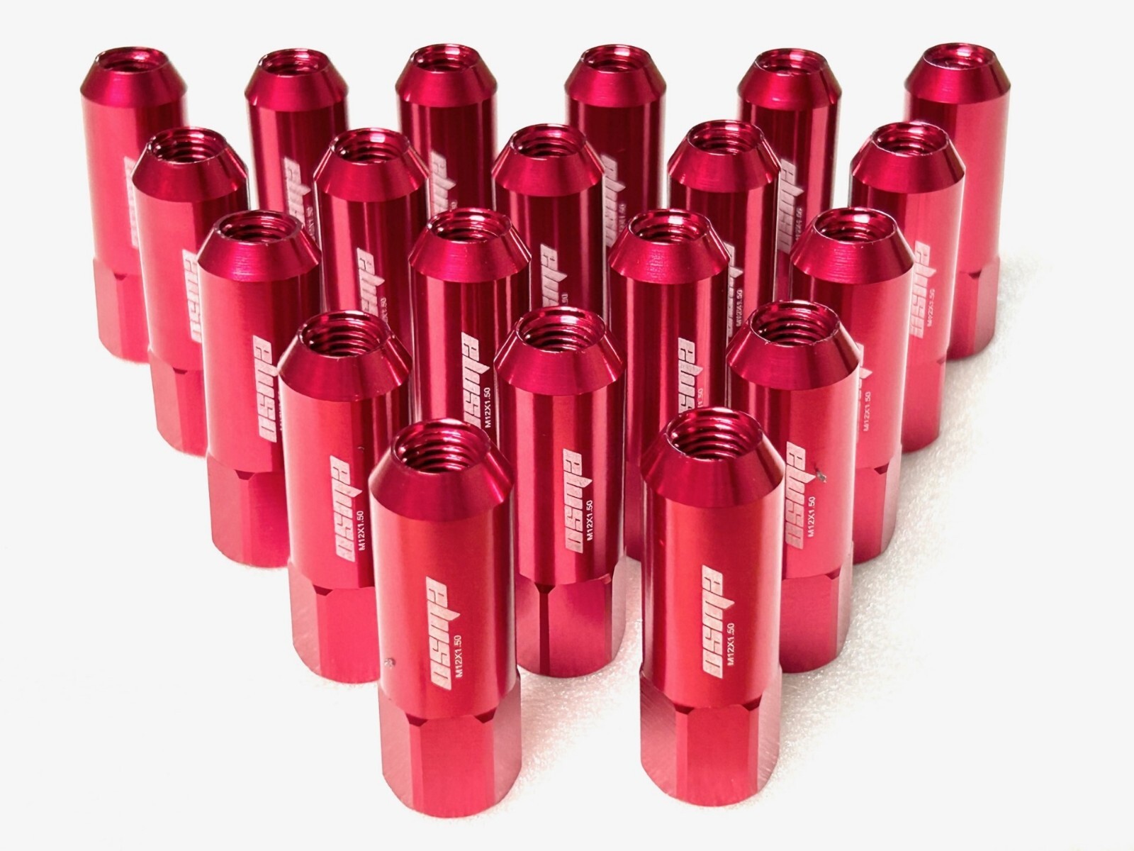 20pcs Red M12X1.5 60mm Extended Forged Aluminum Tuner Racing Wheel Lug Nuts OSMA 20pcs Red M12X1.5 60mm Extended Forged Aluminum Tuner Racing Wheel Lug Nuts OSMA