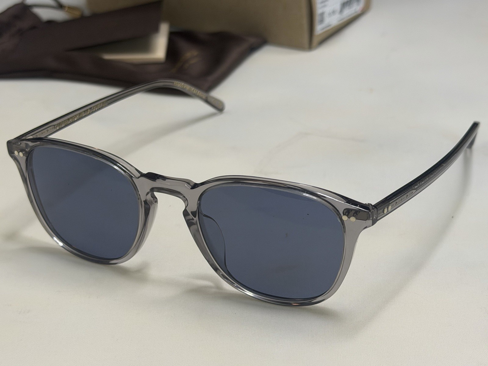 New Oliver Peoples Sunglasses Forman L.A OV 5414SU 11322V Grey/Blue Polarized