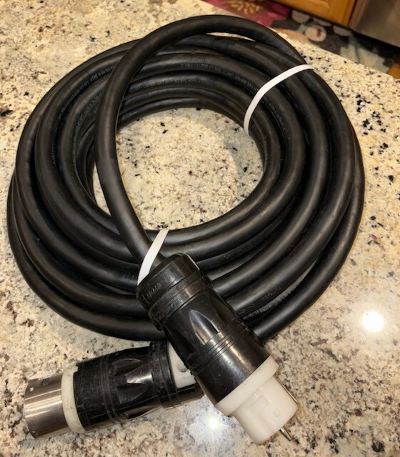 50 AMP ENTERTAINMENT CABLE GENERATOR POWER CABLE / 250V SO 6/4 600V M/F (50FT)