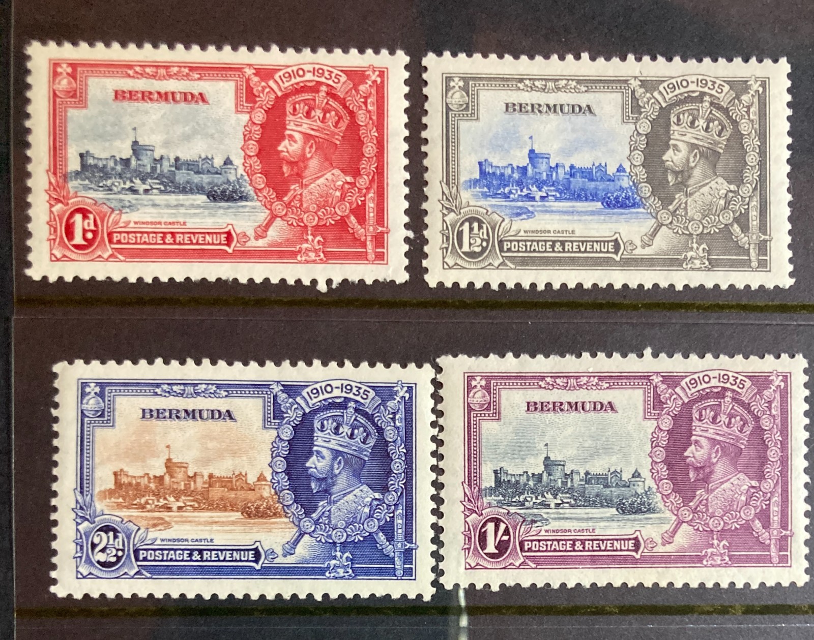 BERMUDA #100- 03 MNH VF SET - 1935 SILVER JUBILEE ISSUE, Scott Cat. Value $52.50 BERMUDA #100- 03 MNH VF SET - 1935 SILVER JUBILEE ISSUE, Scott Cat. Value $52.50