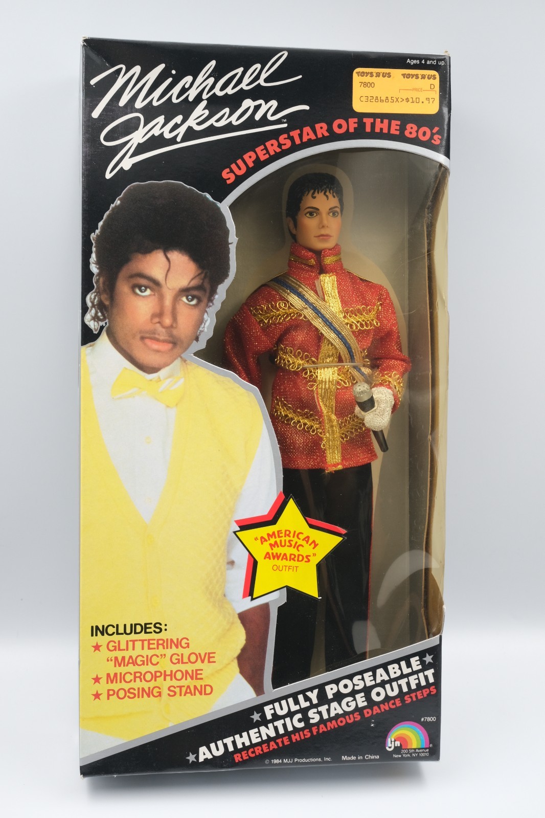 Vintage 1984 Michael Jackson Doll AMA Outfit Superstar of the 80s In Box Vintage 1984 Michael Jackson Doll AMA Outfit Superstar of the 80s In Box