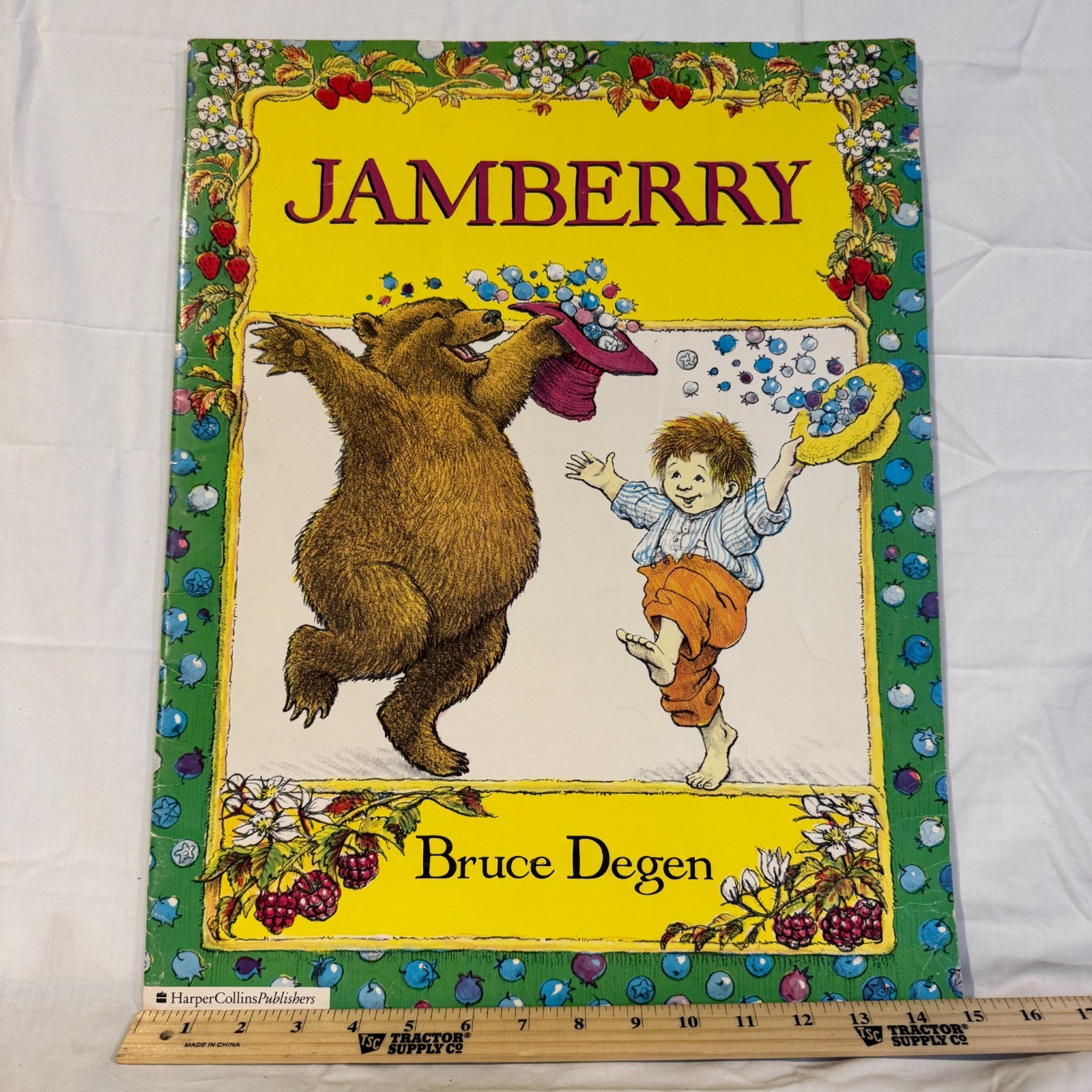 Jamberry Big Book Bruce Degen 1992 HarperCollins Scott Foresman Rhyme Bear Vtg Jamberry Big Book Bruce Degen 1992 HarperCollins Scott Foresman Rhyme Bear Vtg