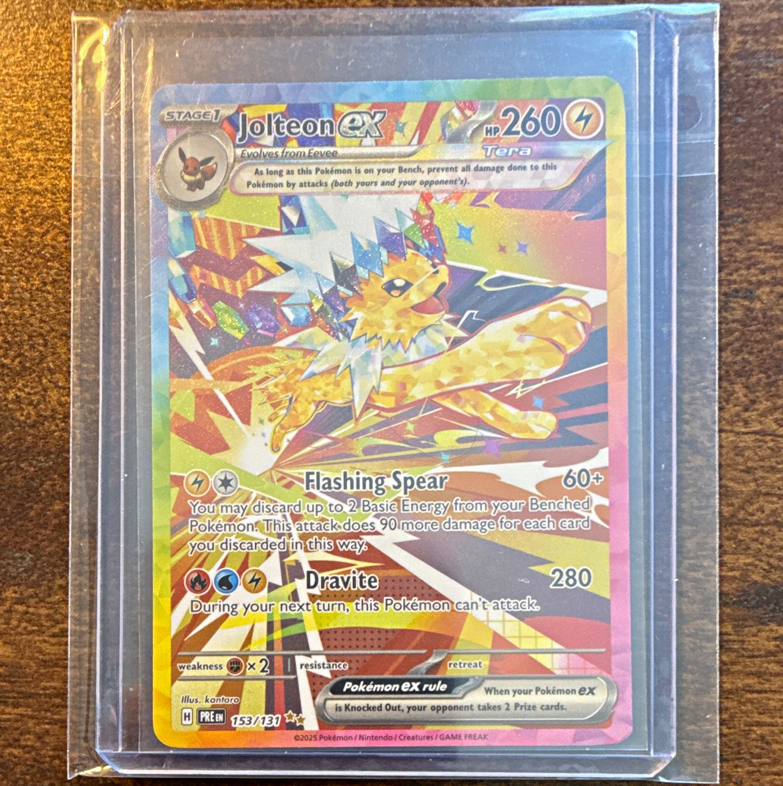 Pokémon TCG Jolteon ex 153/131 SV: Prismatic Evolutions SIR Full Art Holo ENG Pokémon TCG Jolteon ex 153/131 SV: Prismatic Evolutions SIR Full Art Holo ENG
