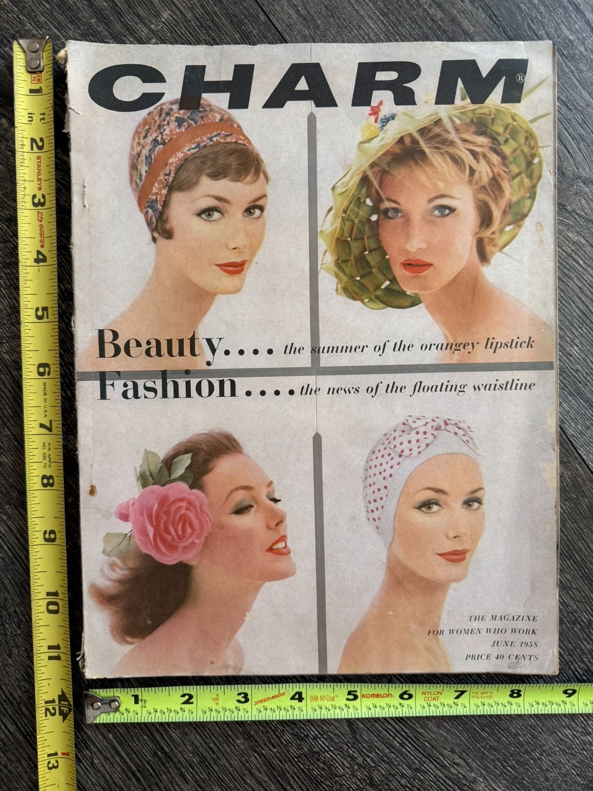 CHARM Magazine 1958 June Vintage Womens Magazine Vintage Fashion Magazine Ad MCM