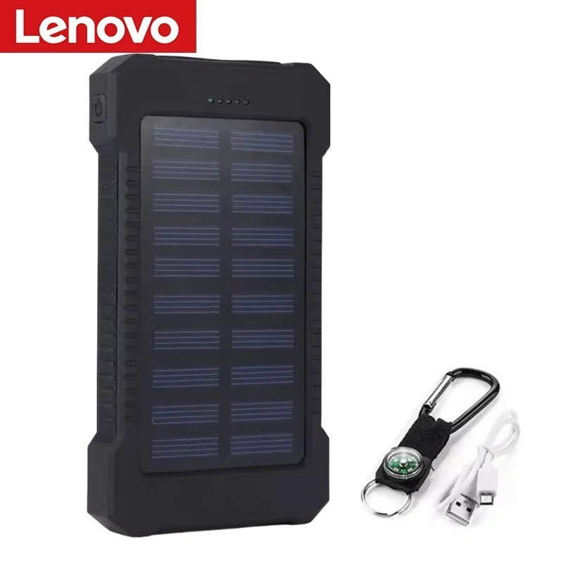 Lenovo 500000mAh Solar Power Bank Large Capacity Super Fast Charging Outdoor New Lenovo 500000mAh Solar Power Bank Large Capacity Super Fast Charging Outdoor New