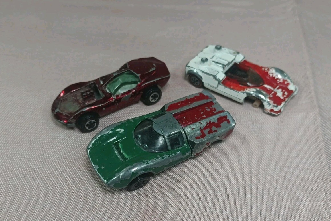Vintage Hot Wheels Redline Johnny Lightning Cars Lot Of 3 - Parts/Repair Vintage Hot Wheels Redline Johnny Lightning Cars Lot Of 3 - Parts/Repair
