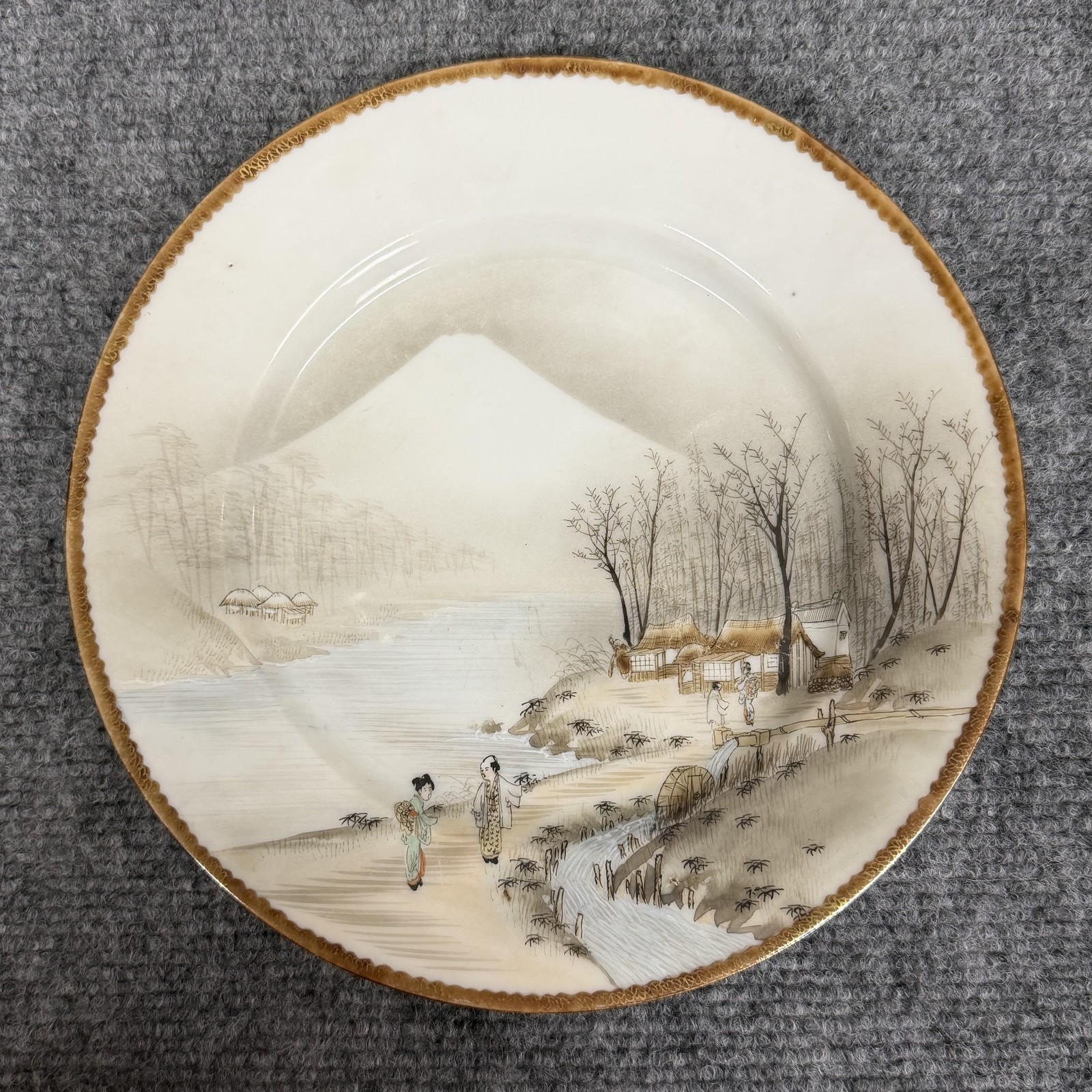 VTG 1930s Japanese Kutani Porcelain Plate 8.5\