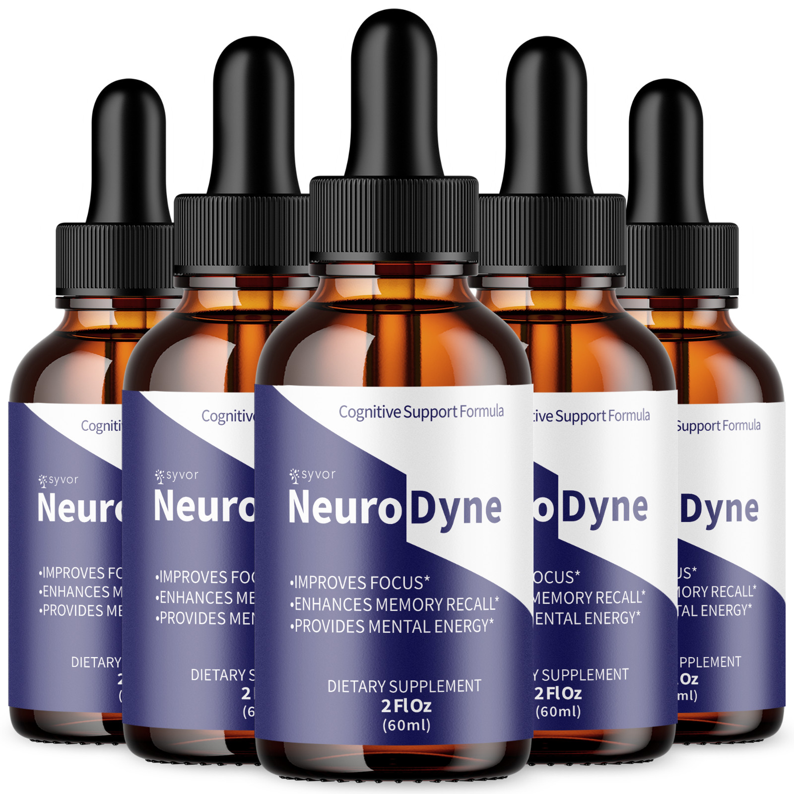 (5 Pack) Neurodyne Drops Advanced Nerve Health Support, Neuro Dyne 150 Servings