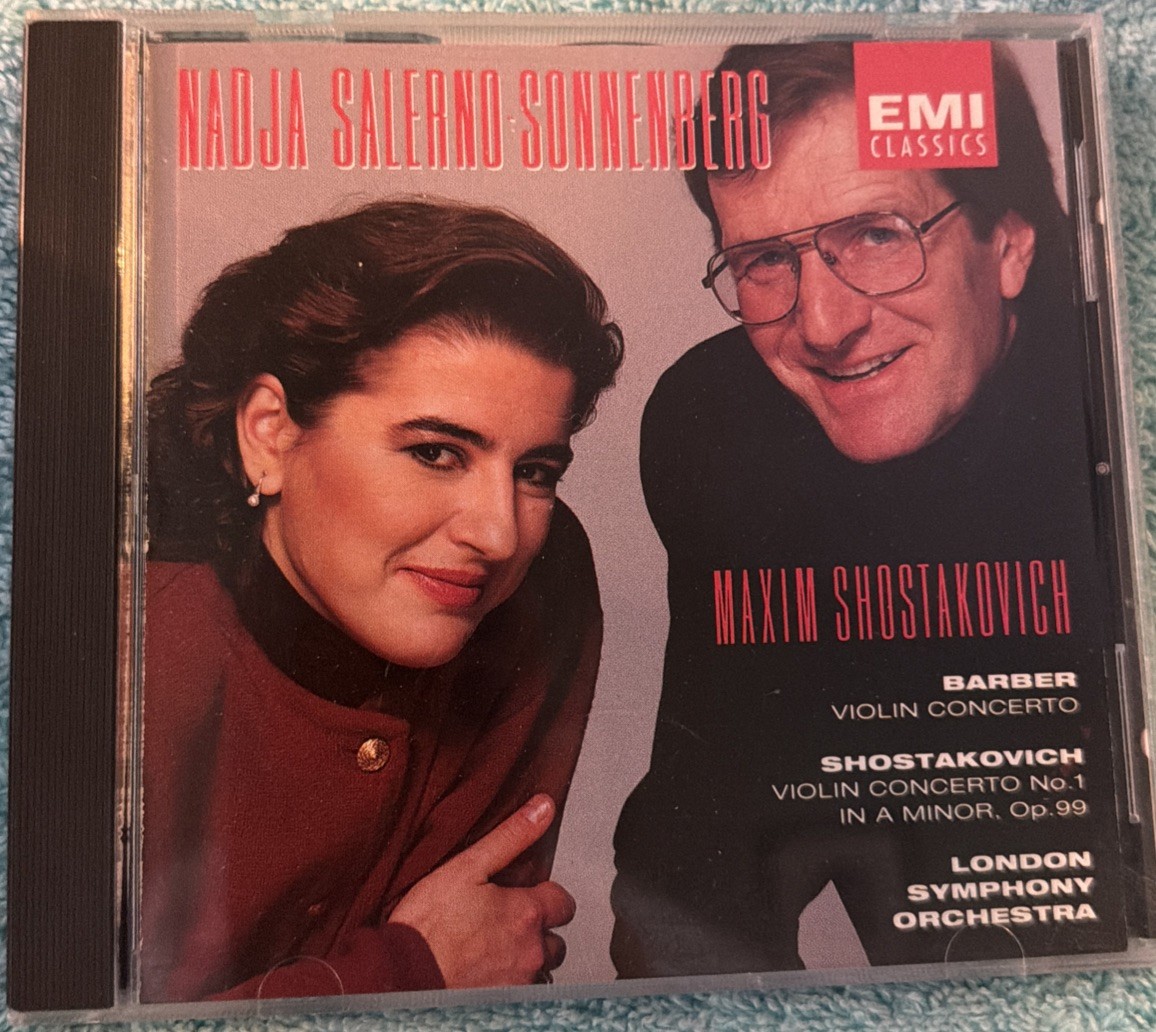 Salerno-Sonnenberg Shostakovich Barber Violin Concertos CD 1992 EMI Classics C54 Salerno-Sonnenberg Shostakovich Barber Violin Concertos CD 1992 EMI Classics C54