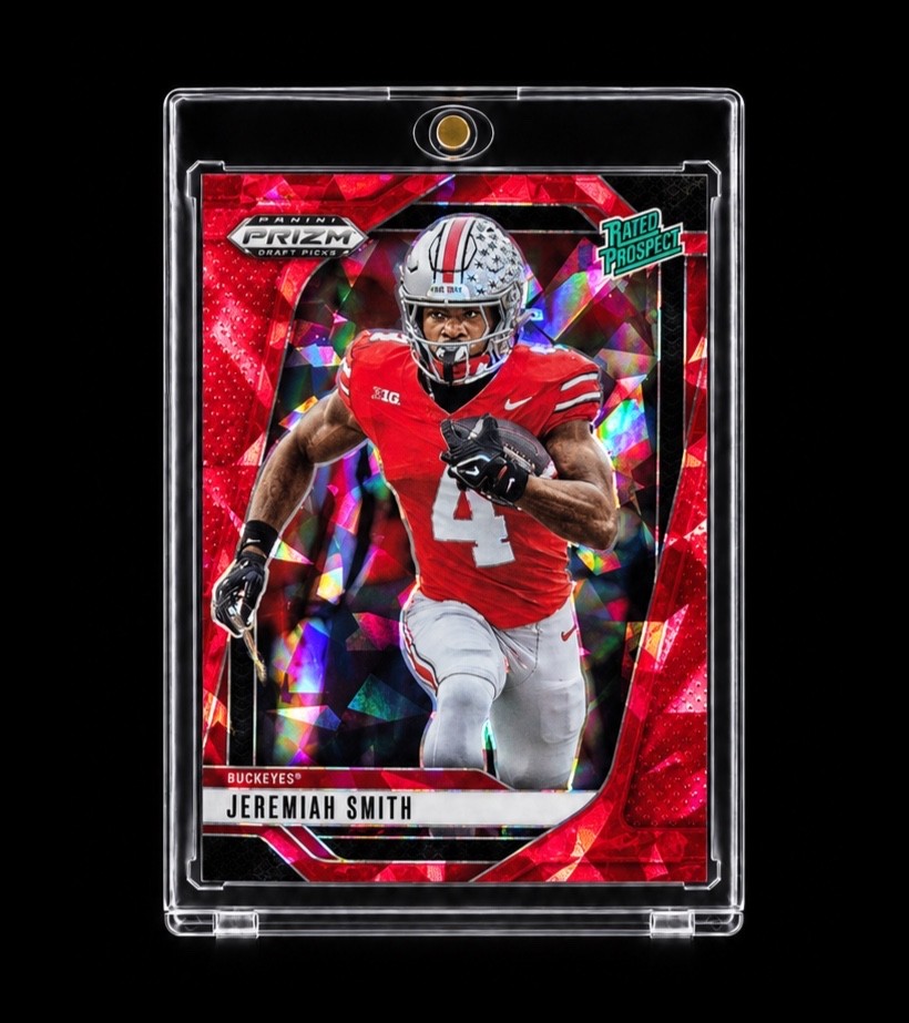 JEREMIAH SMITH ROOKIE RED ICE CRACKED REFRACTOR Panini Prizm OHIO STATE BUCKEYES