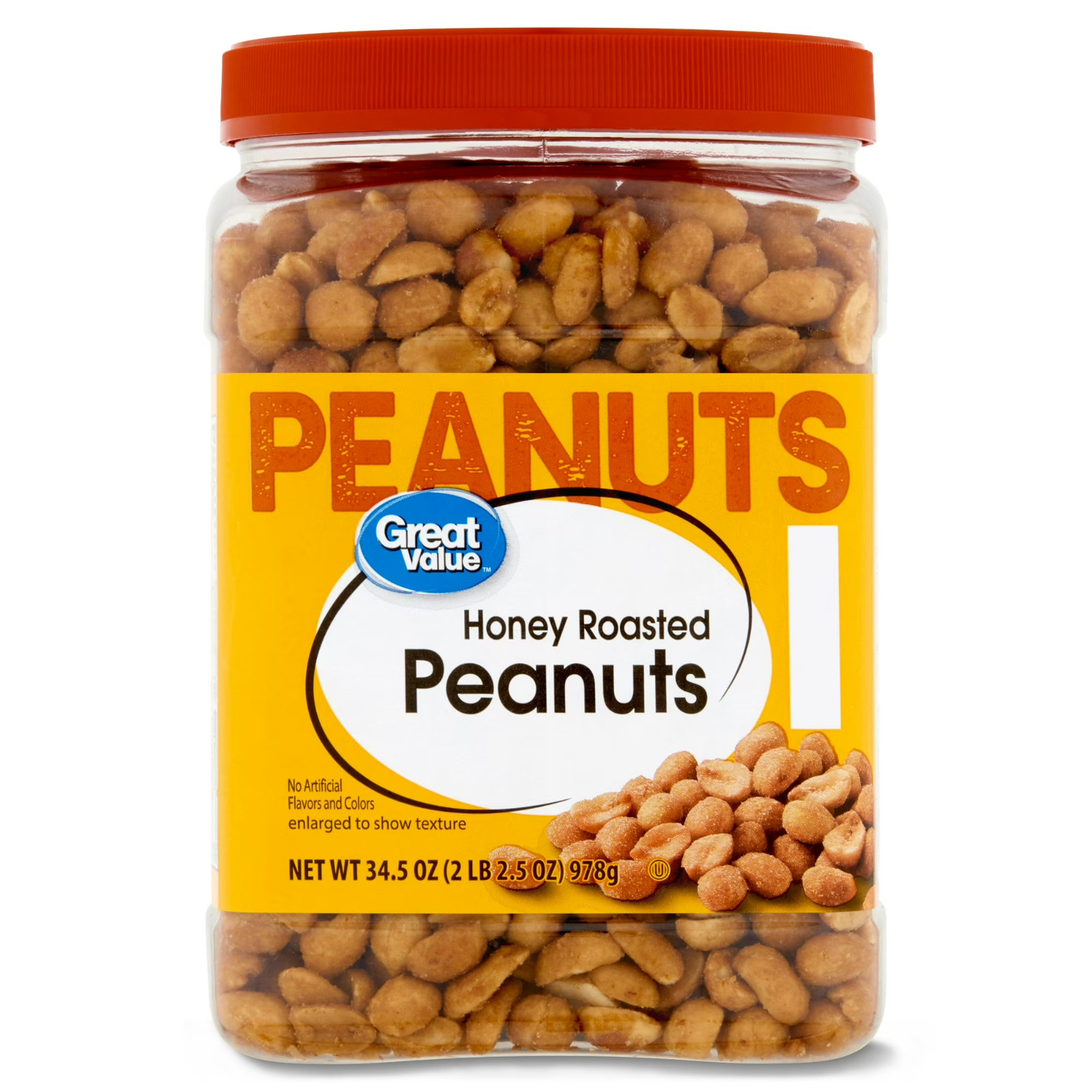 Great Value Honey Roasted Peanuts, 34.5 oz Great Value Honey Roasted Peanuts, 34.5 oz