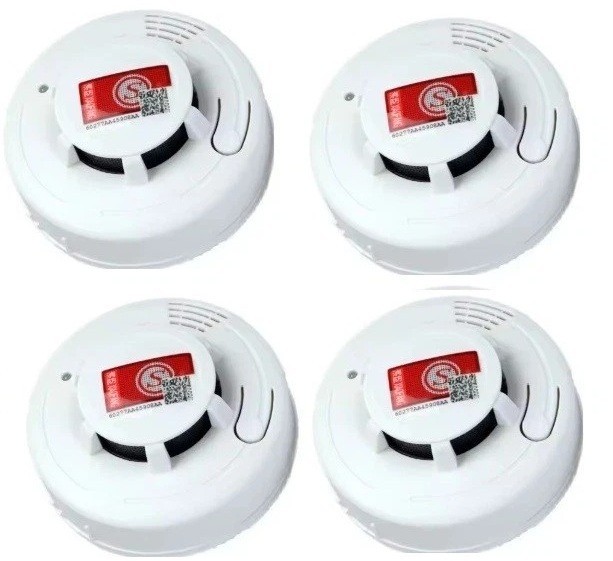 4-Pack General Purpose Smoke Detectors batteries included new BL